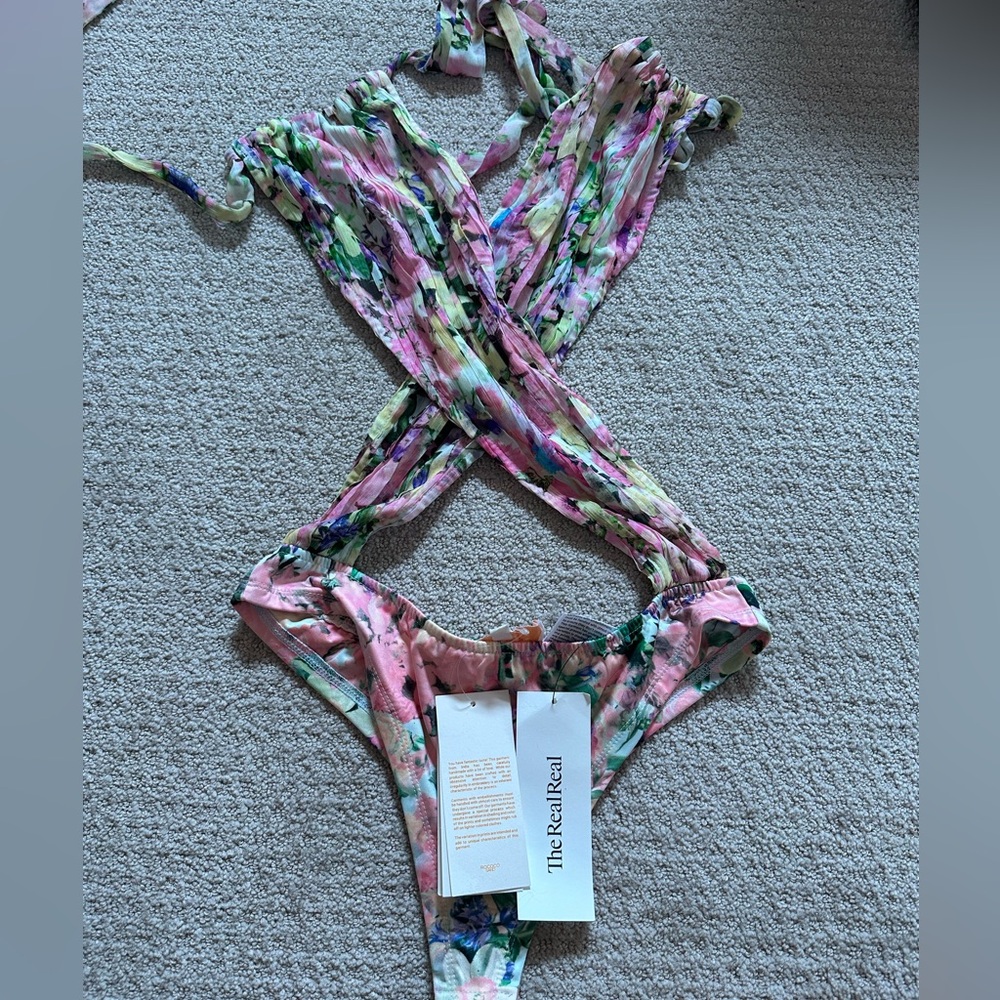 Rococo Sand Pink Floral One-Piece